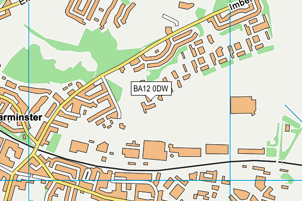 BA12 0DW map - OS VectorMap District (Ordnance Survey)