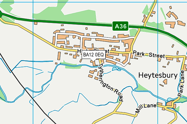 BA12 0EQ map - OS VectorMap District (Ordnance Survey)