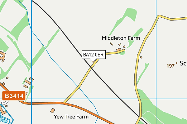 BA12 0ER map - OS VectorMap District (Ordnance Survey)