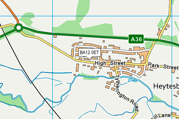 BA12 0ET map - OS VectorMap District (Ordnance Survey)