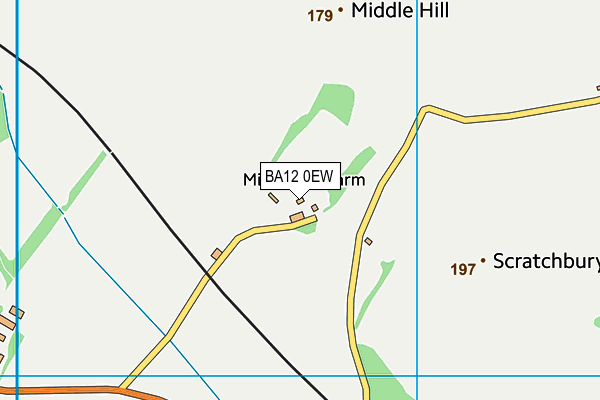 BA12 0EW map - OS VectorMap District (Ordnance Survey)