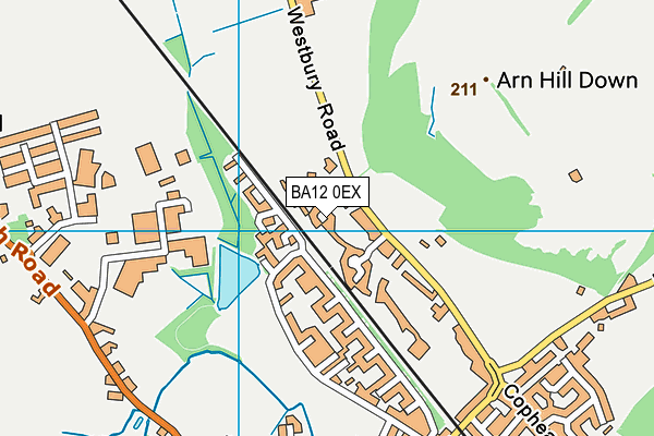 BA12 0EX map - OS VectorMap District (Ordnance Survey)