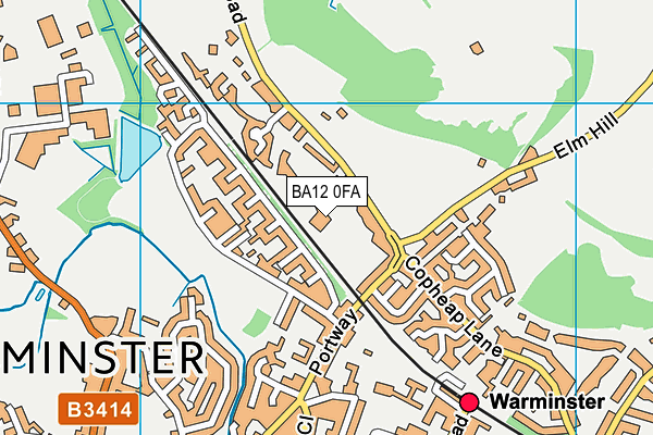 BA12 0FA map - OS VectorMap District (Ordnance Survey)