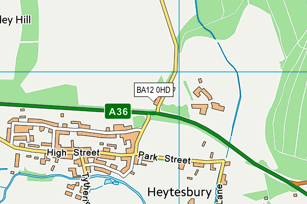 BA12 0HD map - OS VectorMap District (Ordnance Survey)