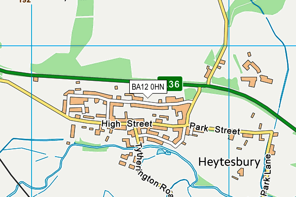 BA12 0HN map - OS VectorMap District (Ordnance Survey)