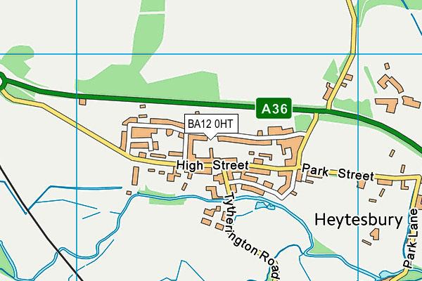 BA12 0HT map - OS VectorMap District (Ordnance Survey)