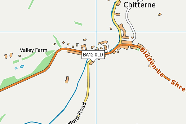 BA12 0LD map - OS VectorMap District (Ordnance Survey)