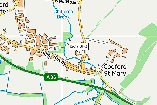 BA12 0PQ map - OS VectorMap District (Ordnance Survey)