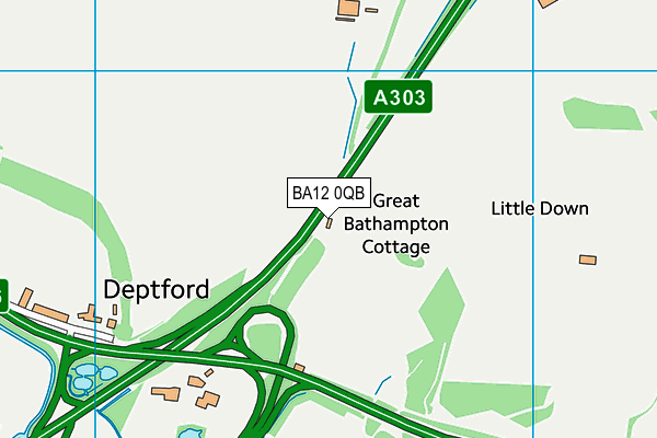 BA12 0QB map - OS VectorMap District (Ordnance Survey)