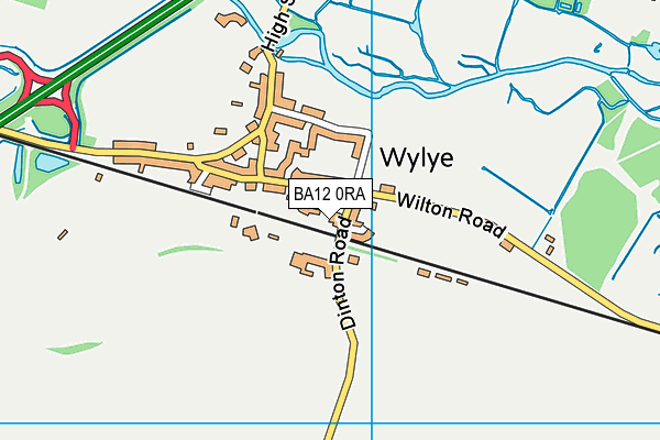 BA12 0RA map - OS VectorMap District (Ordnance Survey)