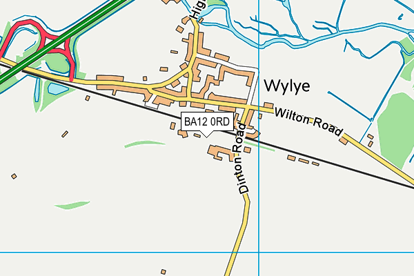 BA12 0RD map - OS VectorMap District (Ordnance Survey)