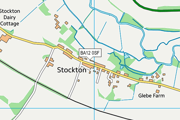 BA12 0SF map - OS VectorMap District (Ordnance Survey)