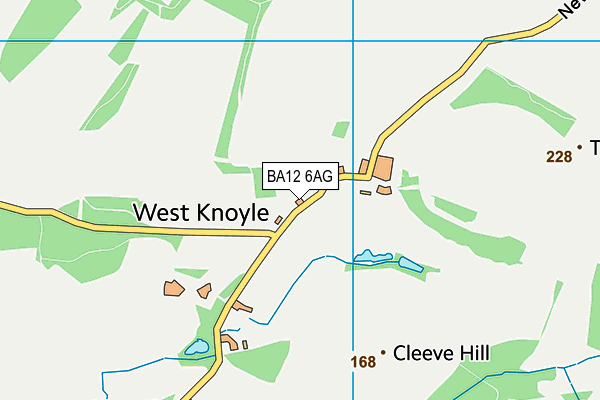 BA12 6AG map - OS VectorMap District (Ordnance Survey)