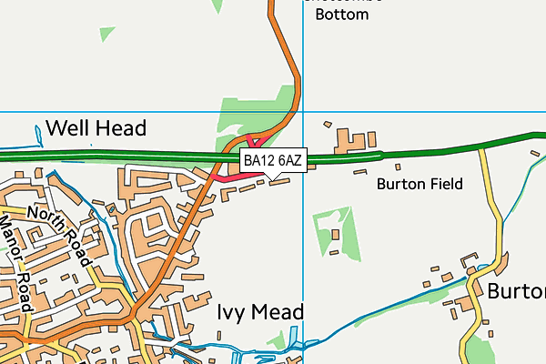 BA12 6AZ map - OS VectorMap District (Ordnance Survey)