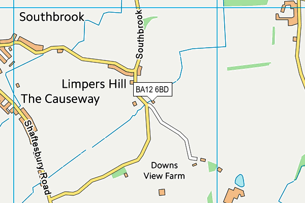 BA12 6BD map - OS VectorMap District (Ordnance Survey)