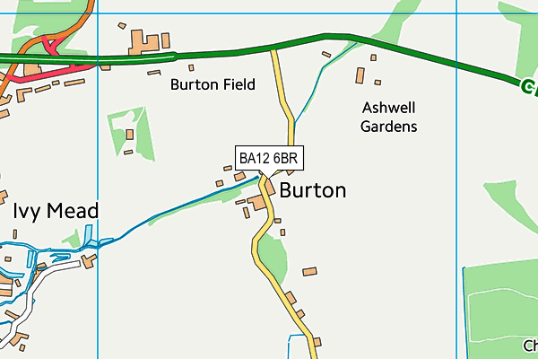 BA12 6BR map - OS VectorMap District (Ordnance Survey)