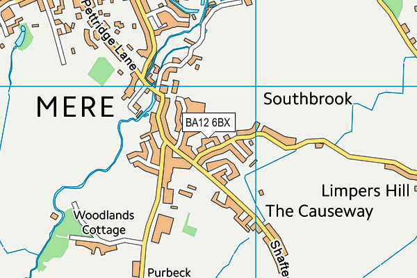 BA12 6BX map - OS VectorMap District (Ordnance Survey)