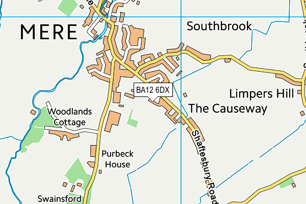 BA12 6DX map - OS VectorMap District (Ordnance Survey)