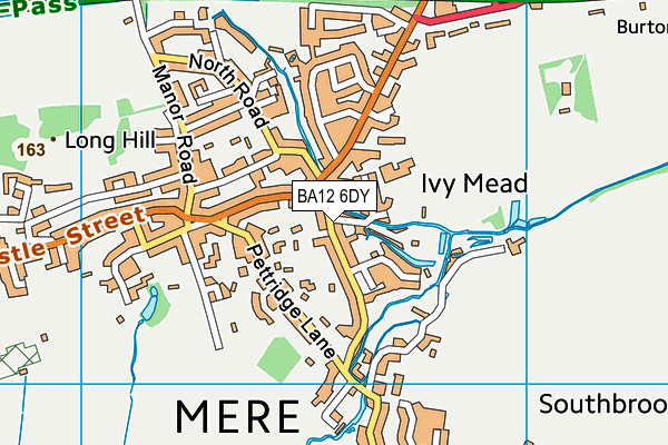 BA12 6DY map - OS VectorMap District (Ordnance Survey)