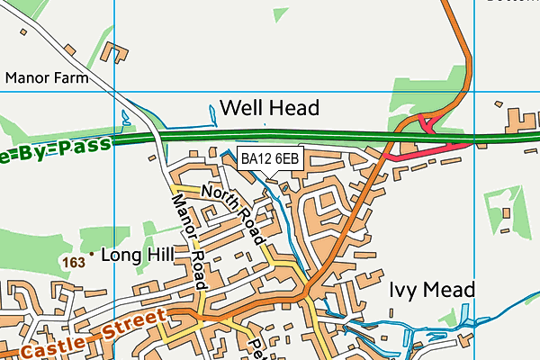 BA12 6EB map - OS VectorMap District (Ordnance Survey)