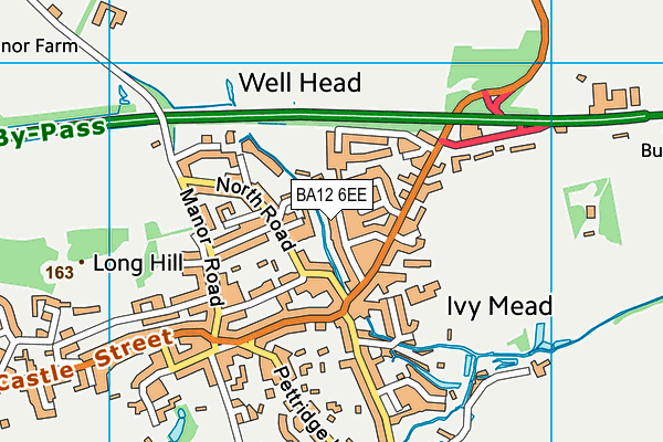 BA12 6EE map - OS VectorMap District (Ordnance Survey)