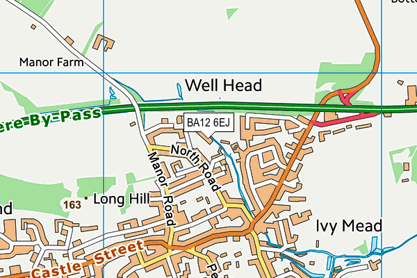 BA12 6EJ map - OS VectorMap District (Ordnance Survey)