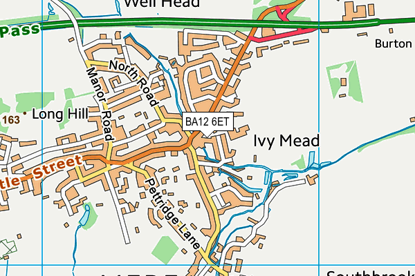 BA12 6ET map - OS VectorMap District (Ordnance Survey)