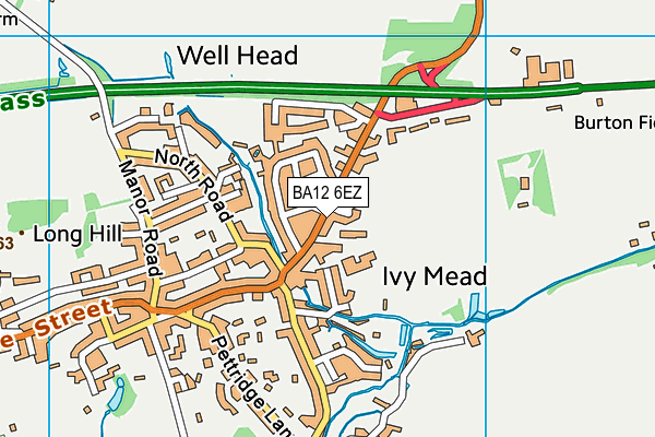BA12 6EZ map - OS VectorMap District (Ordnance Survey)