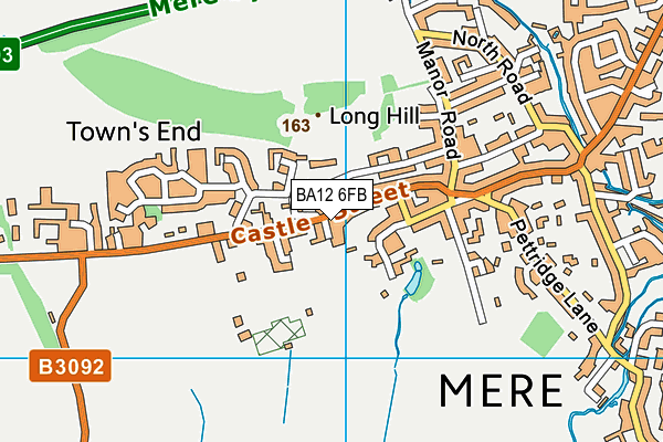 BA12 6FB map - OS VectorMap District (Ordnance Survey)