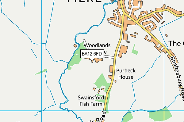 BA12 6FD map - OS VectorMap District (Ordnance Survey)