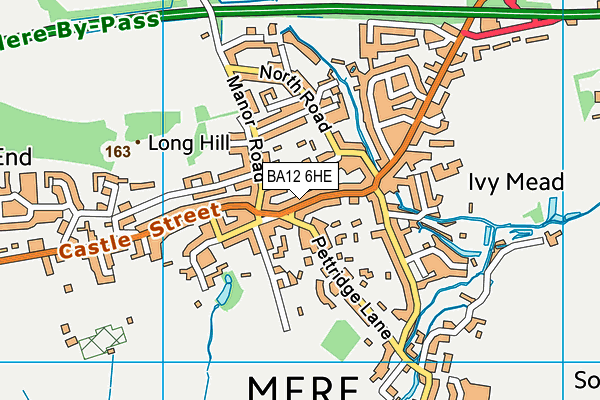 BA12 6HE map - OS VectorMap District (Ordnance Survey)