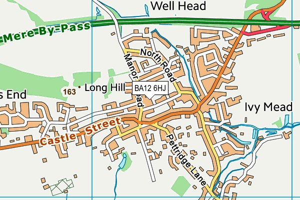 BA12 6HJ map - OS VectorMap District (Ordnance Survey)