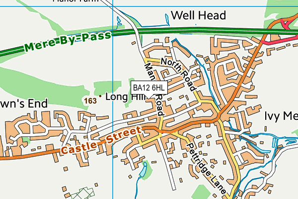 BA12 6HL map - OS VectorMap District (Ordnance Survey)