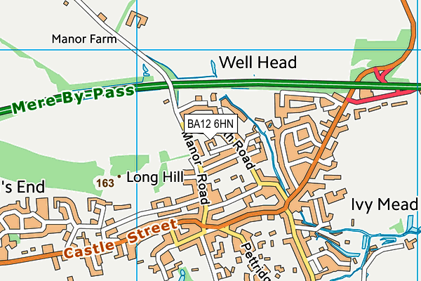 BA12 6HN map - OS VectorMap District (Ordnance Survey)