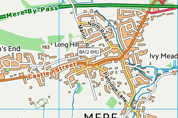 BA12 6HU map - OS VectorMap District (Ordnance Survey)