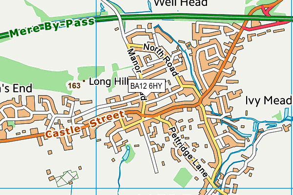 BA12 6HY map - OS VectorMap District (Ordnance Survey)