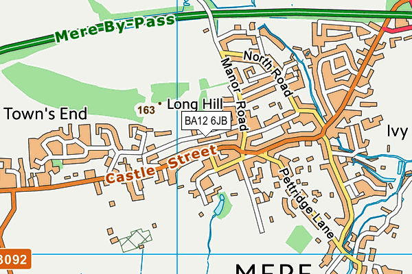 BA12 6JB map - OS VectorMap District (Ordnance Survey)