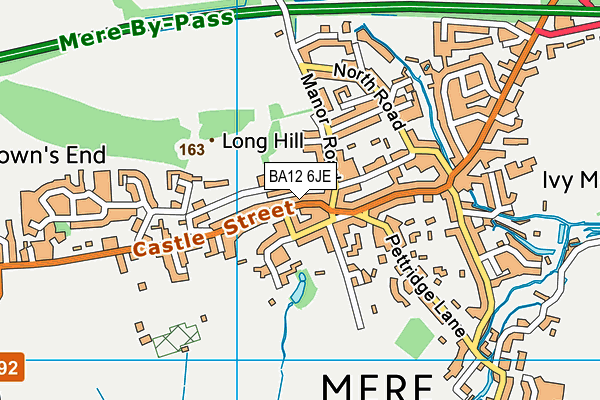 BA12 6JE map - OS VectorMap District (Ordnance Survey)