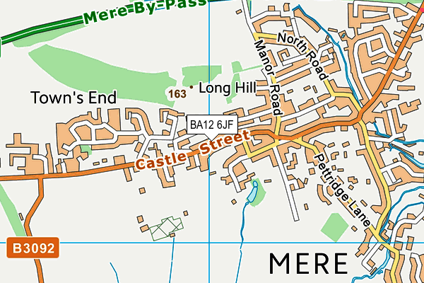 BA12 6JF map - OS VectorMap District (Ordnance Survey)