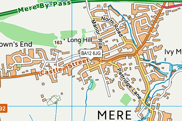 BA12 6JG map - OS VectorMap District (Ordnance Survey)