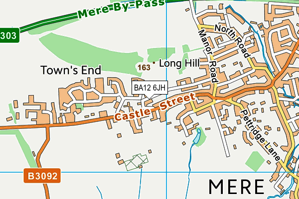 BA12 6JH map - OS VectorMap District (Ordnance Survey)