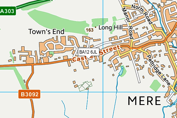 BA12 6JL map - OS VectorMap District (Ordnance Survey)