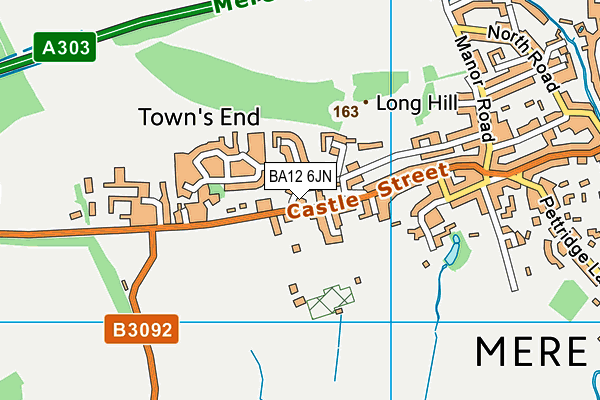 BA12 6JN map - OS VectorMap District (Ordnance Survey)
