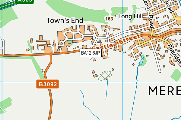 BA12 6JP map - OS VectorMap District (Ordnance Survey)