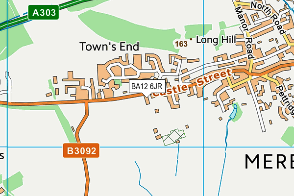 BA12 6JR map - OS VectorMap District (Ordnance Survey)