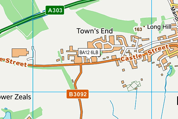 BA12 6LB map - OS VectorMap District (Ordnance Survey)