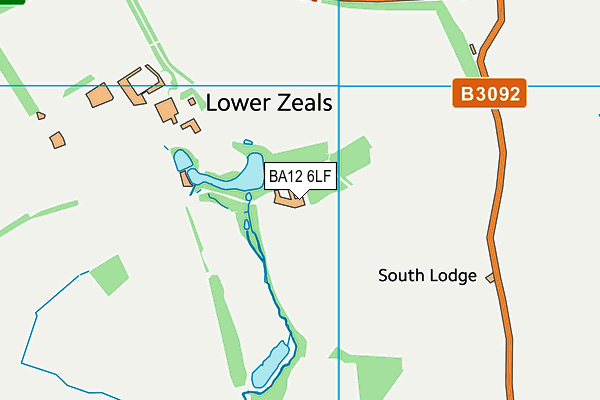 BA12 6LF map - OS VectorMap District (Ordnance Survey)