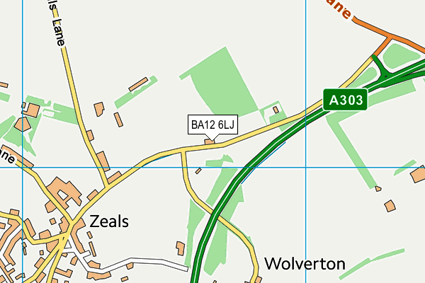 BA12 6LJ map - OS VectorMap District (Ordnance Survey)