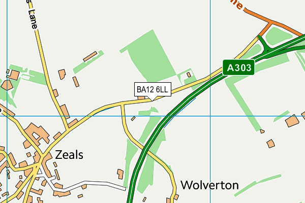 Zeals Recreation Ground map (BA12 6LL) - OS VectorMap District (Ordnance Survey)