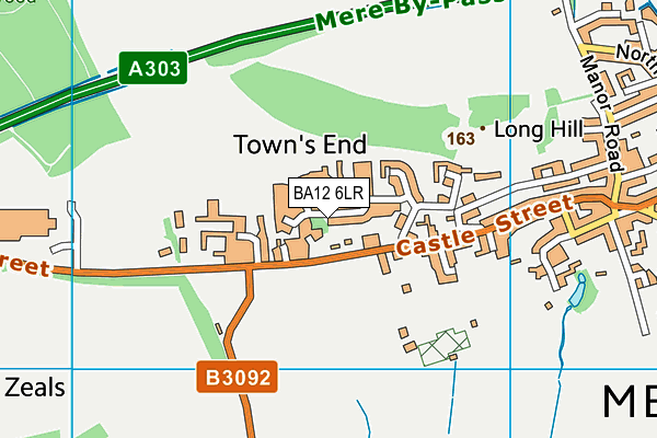 BA12 6LR map - OS VectorMap District (Ordnance Survey)